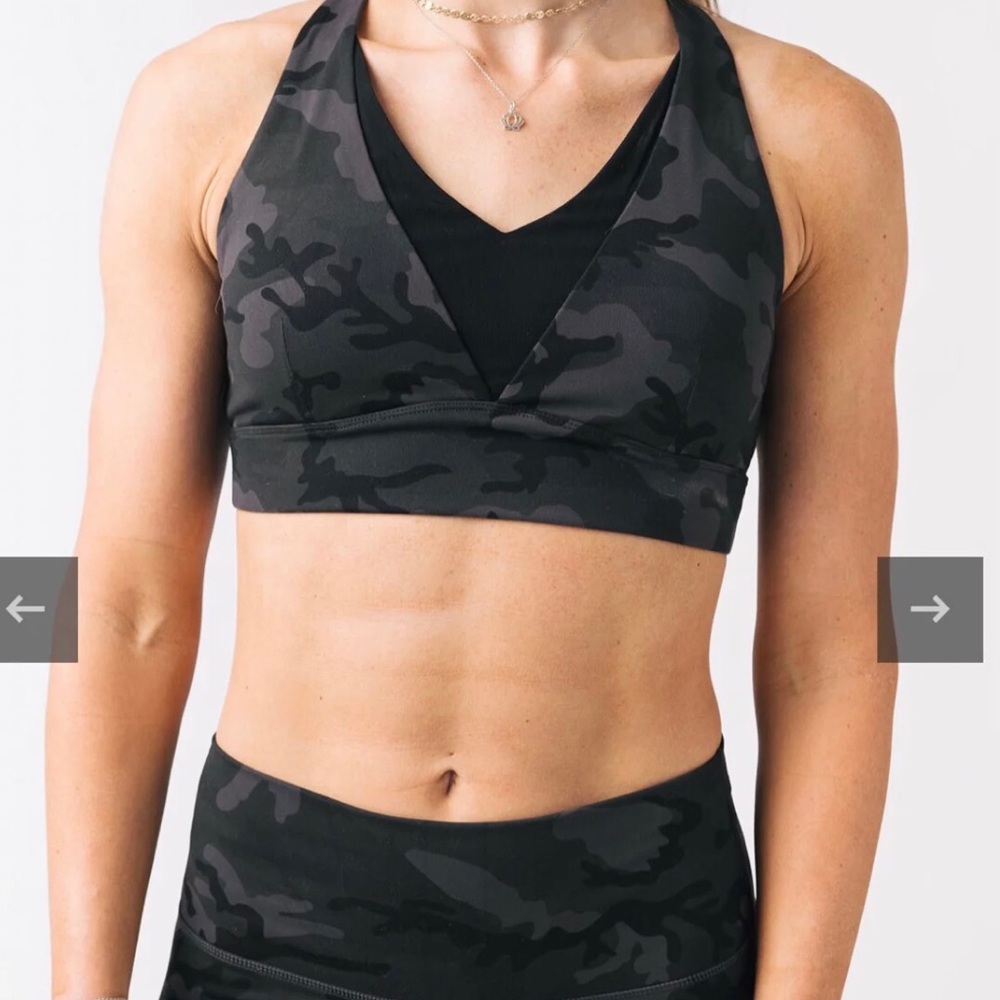 NWT Zyia Forest Camo Adjustable Mesh Sports Bra